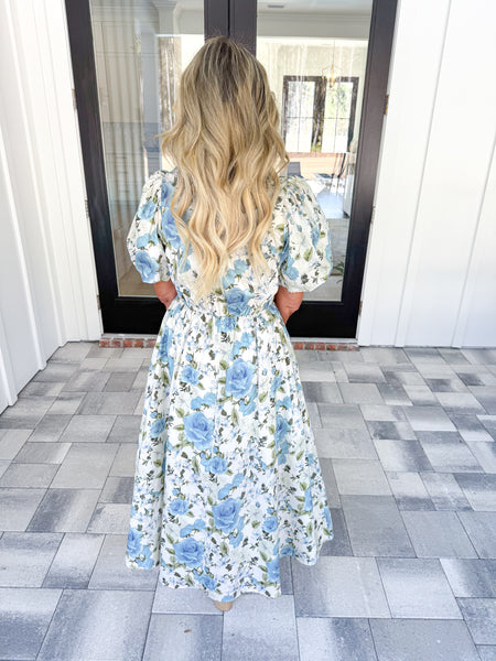 Blue Floral Maxi