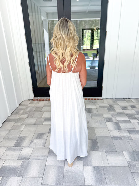 Natural Pintuck Maxi