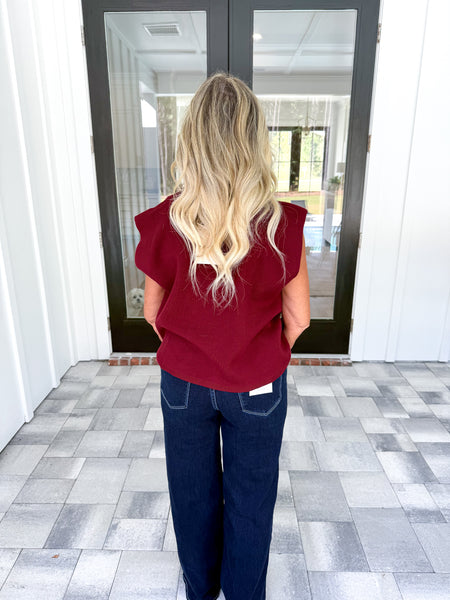 Garnet Knit Top