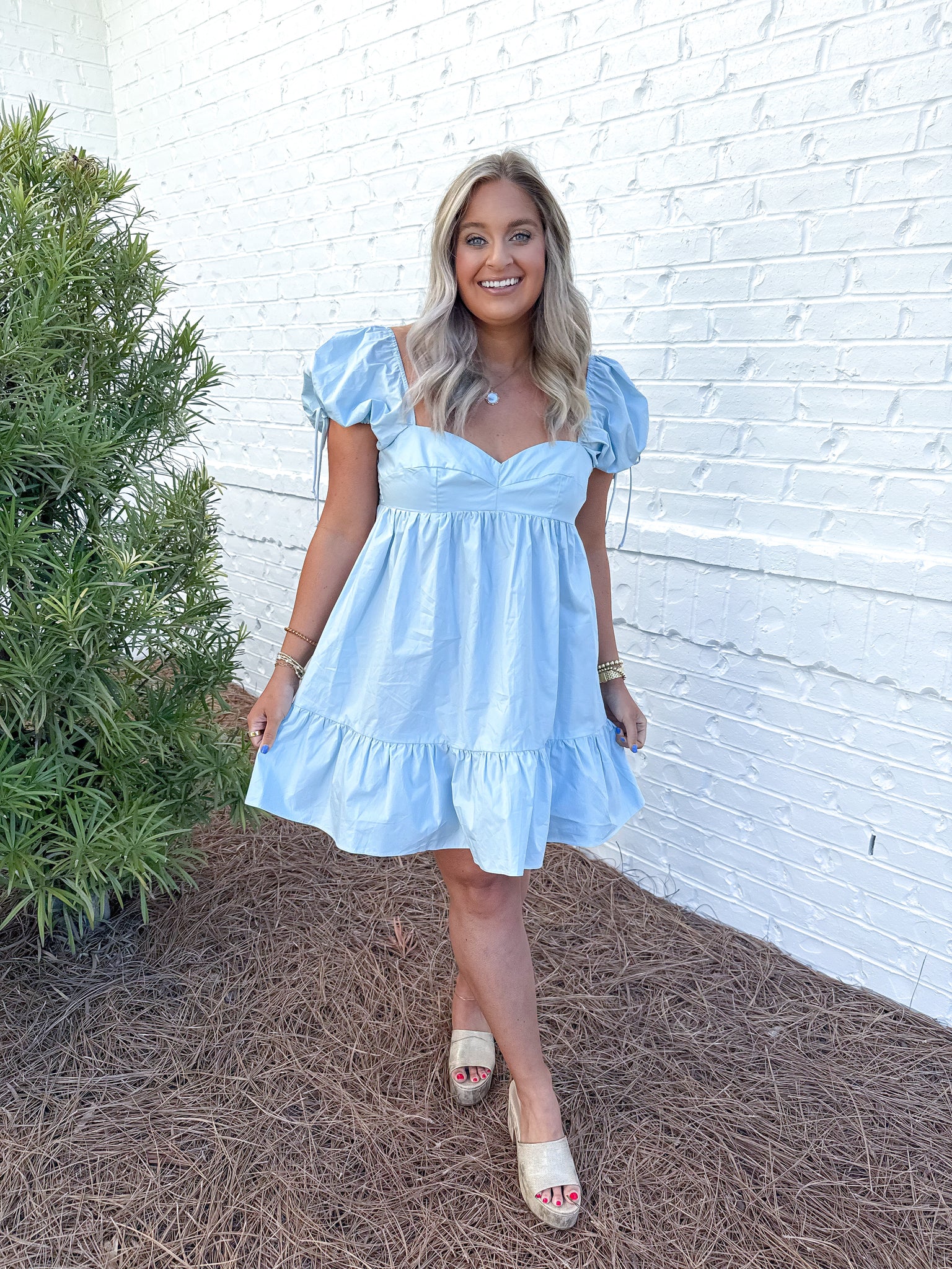 Blue Babydoll Dress