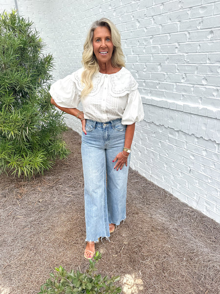 Textured Collar Blouse