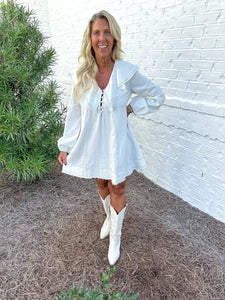 White Denim Dress