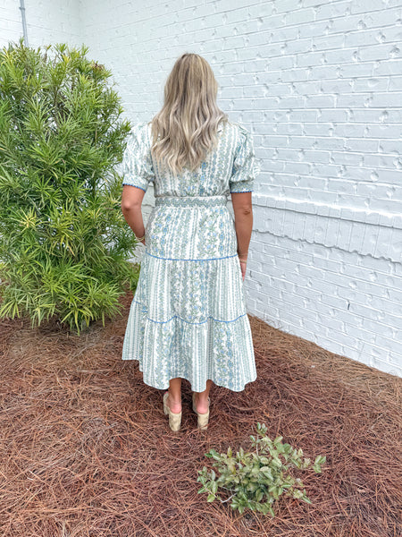 Blue Floral Midi
