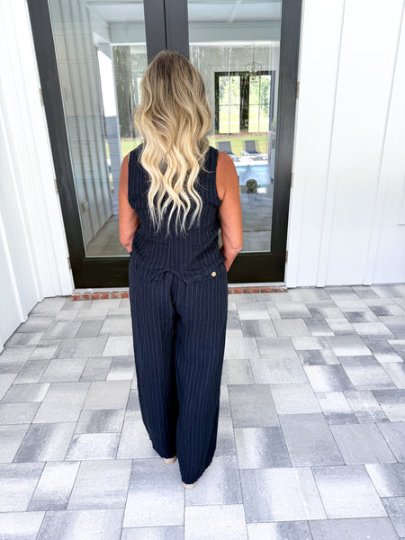 Pinstripe Linen Pant