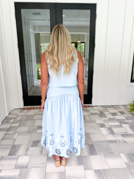 Embroidered Midi Set