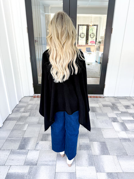 Black Dolman Cardigan