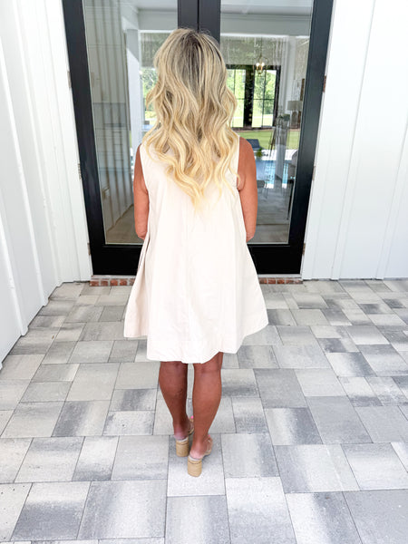 Khaki Sleeveless Dress