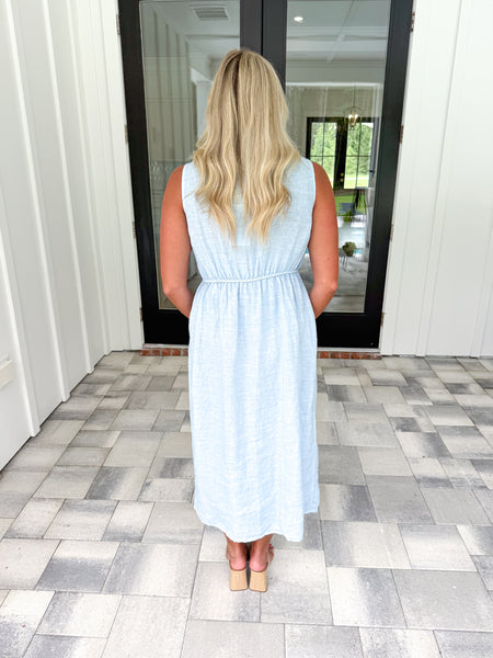 Linen Twist Front Maxi