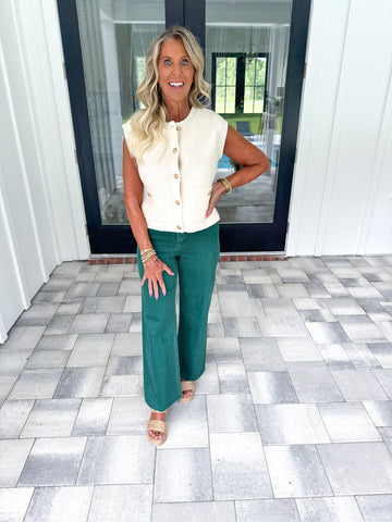 Green Denim Pants