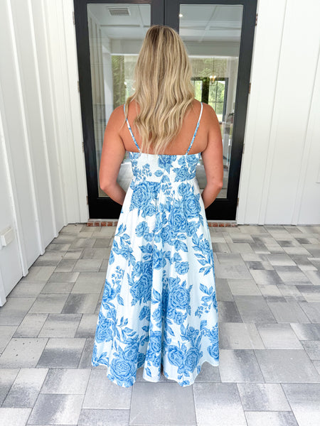 Blue Floral Maxi