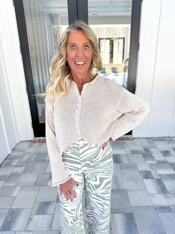 Cream Light Weight Cardigan