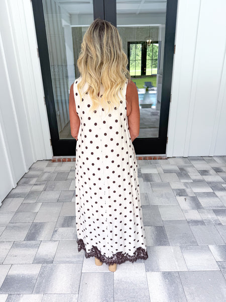 Ecru Polka Dot Midi