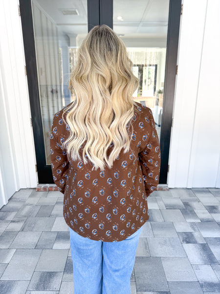 Mocha Floral Jacket