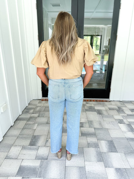 Latte Puff Sleeve Top