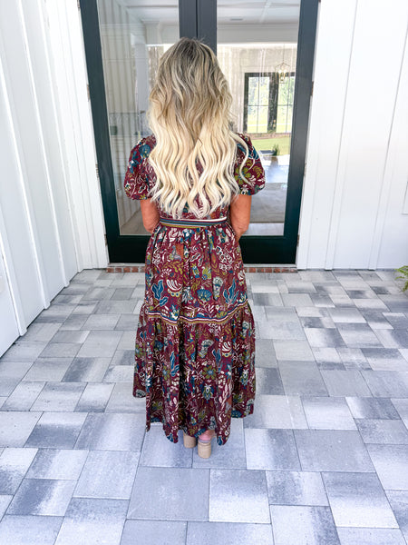 Garnet Floral Midi