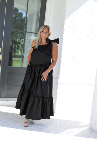 One Shoulder Tiered Maxi