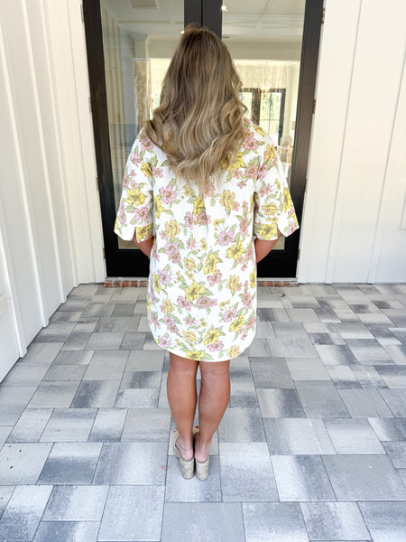 Floral Half Sleeve Dress