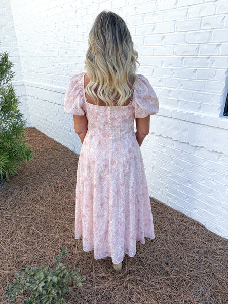 Pink Floral Midi