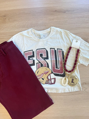 Seminoles Helmet Cropped Tee