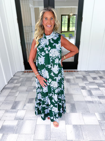 Green Floral Maxi
