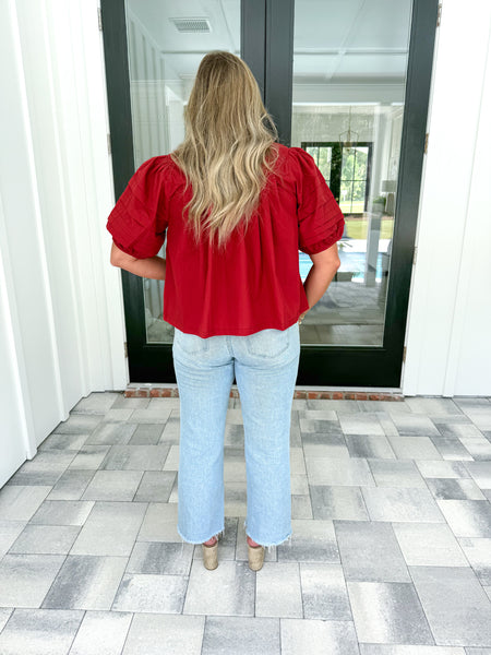 Brick Pintuck Top