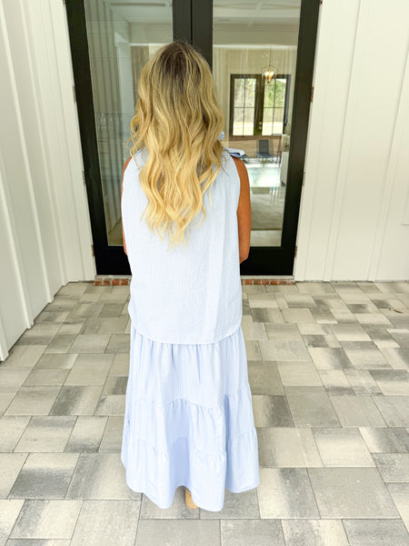 Pinstripe Maxi Skirt
