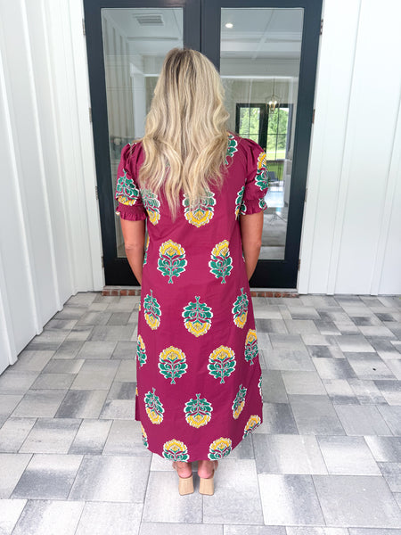 Floral Print Midi