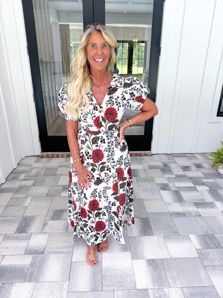 Floral Print Midi