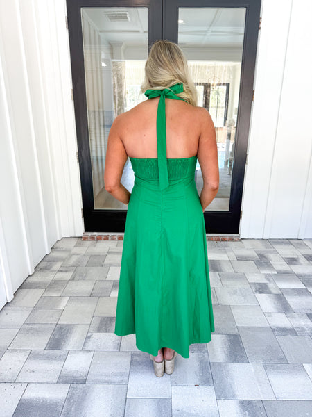 Green Halter Maxi