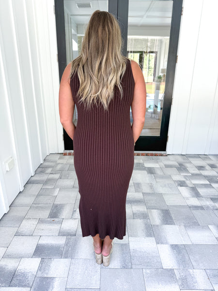 Mock Neck Knit Midi