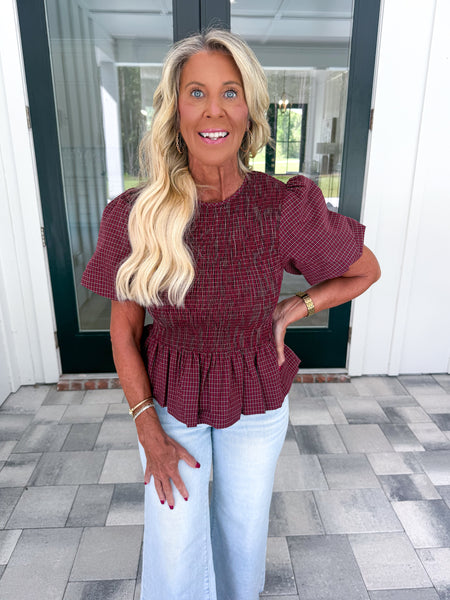 Maggie Plaid Top