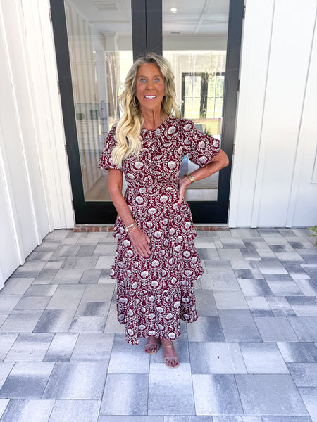 Garnet Floral Maxi Set