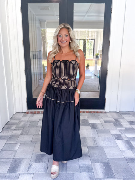 Black/Taupe Midi Set