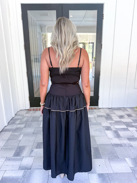 Black/Taupe Midi Set