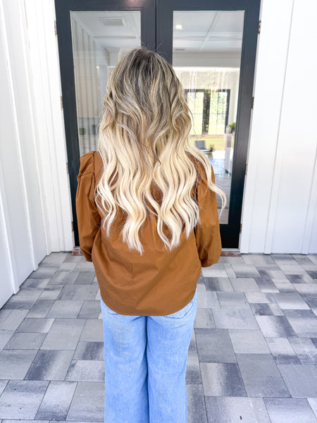Caramel Tie Top
