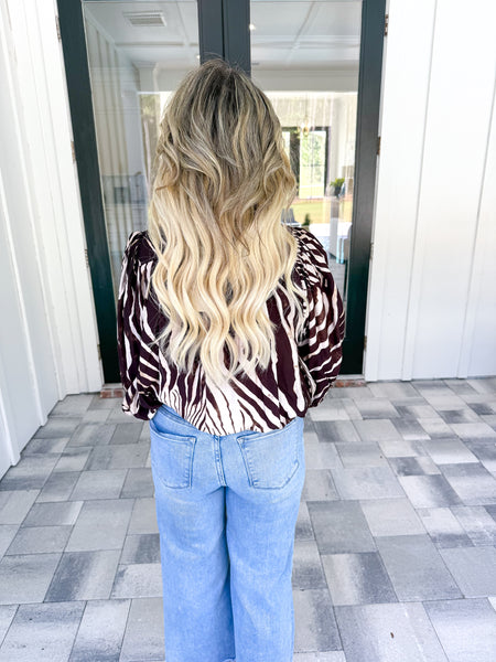 Brown Zebra Top