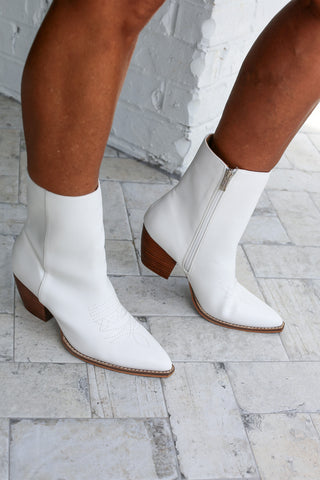 The Fancy White Bootie