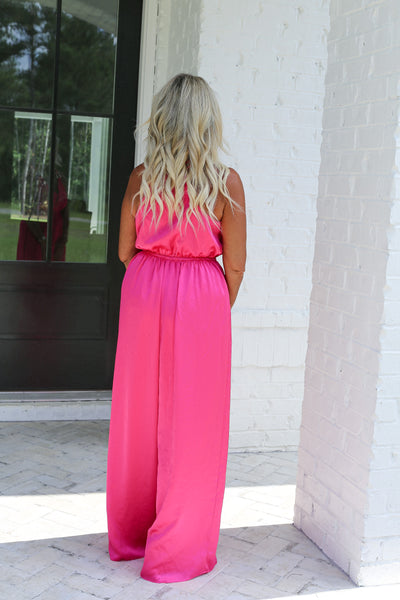 Pleated Trim Jumpsuit