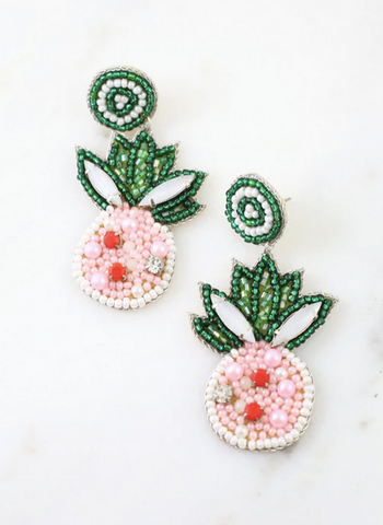 Pineapple Beaded Earring