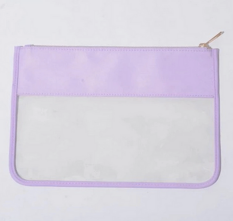Clear Varsity Pouch Lilac