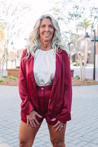 Burgundy Blazer