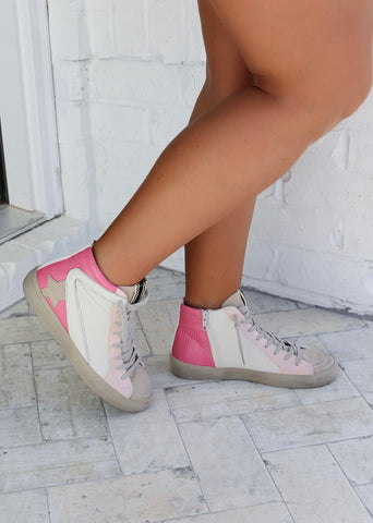 Roxanne High Top Sneaker Pink