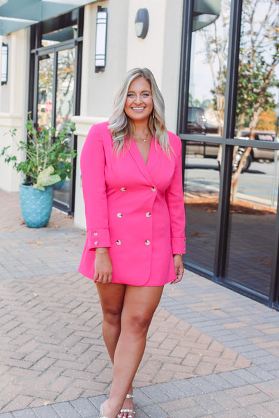 Double Breasted Blazer Dress