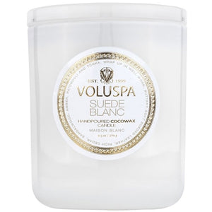 Voluspa Suede Blanc 9.5 Oz Candle